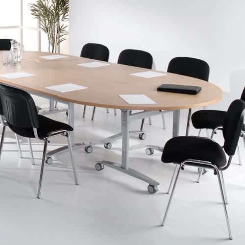 Deluxe Tilt Top Meeting Table Semi Circular