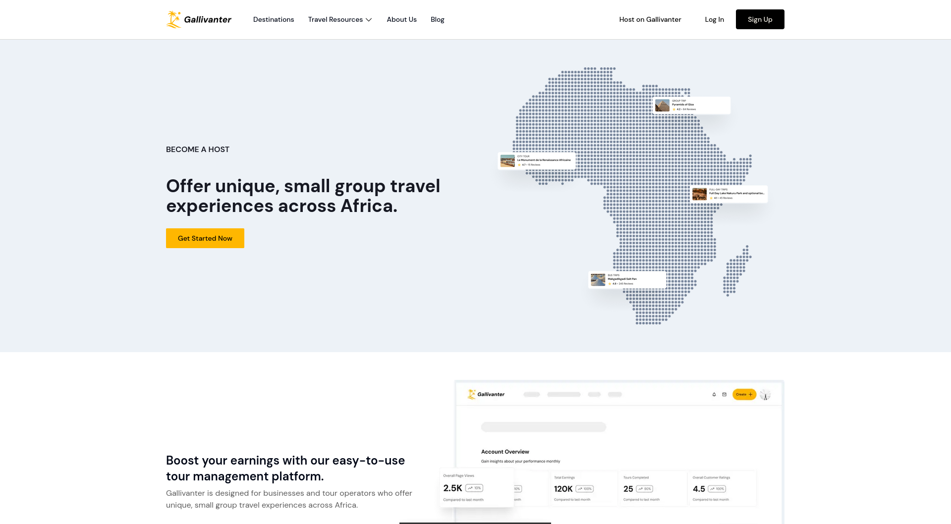 Gallivanter Africa Dashboard