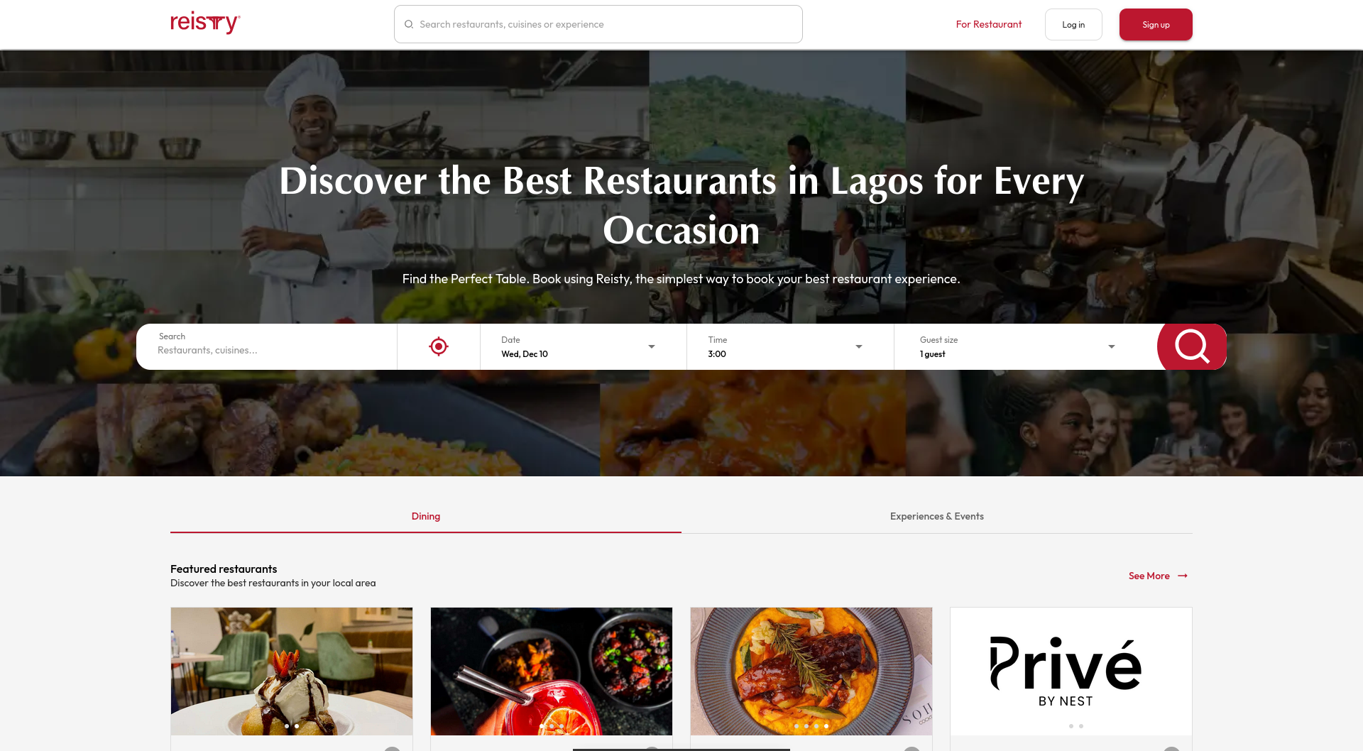 Reisty - Reservation Website