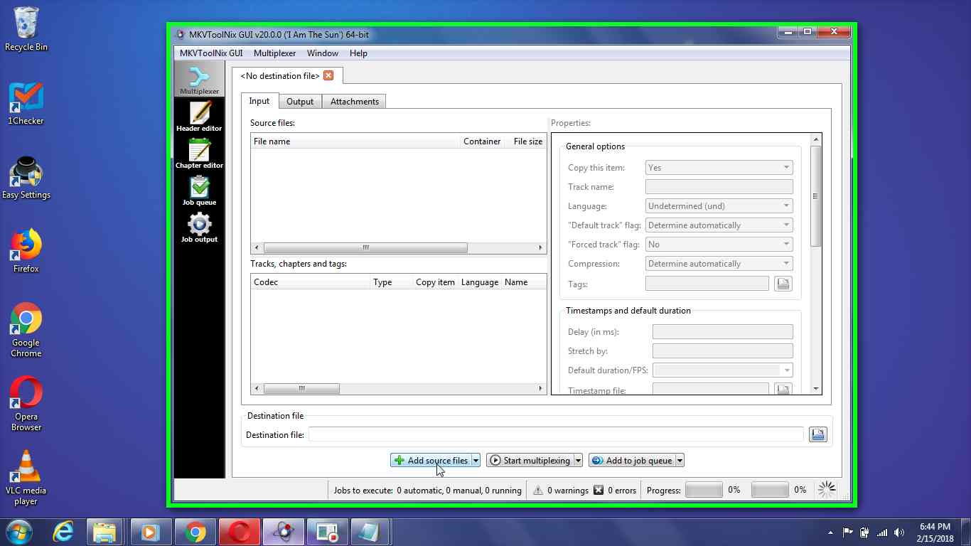 matroska codec settings