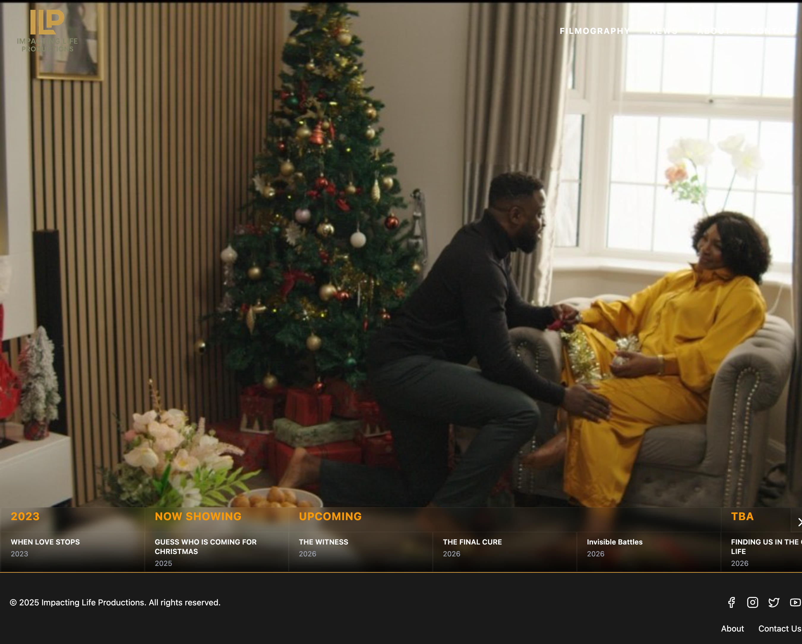 Impacting Life Productions — Media platform for a UK film production company
