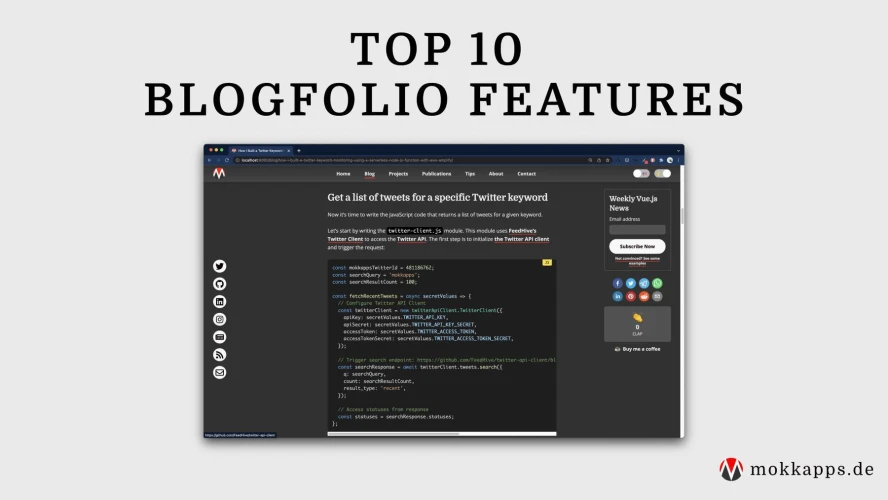 The 10 Favorite Features of My Developer Portfolio Website Image