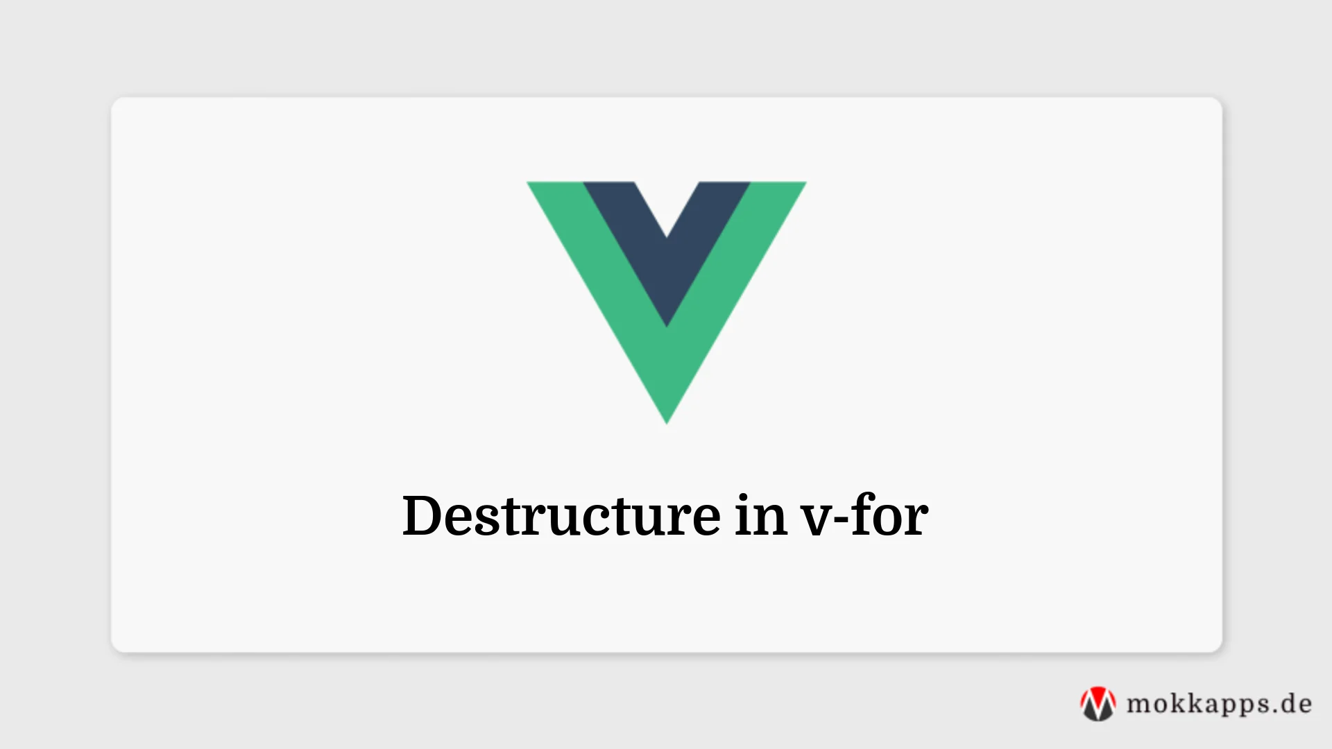 Destructure in v-for Image