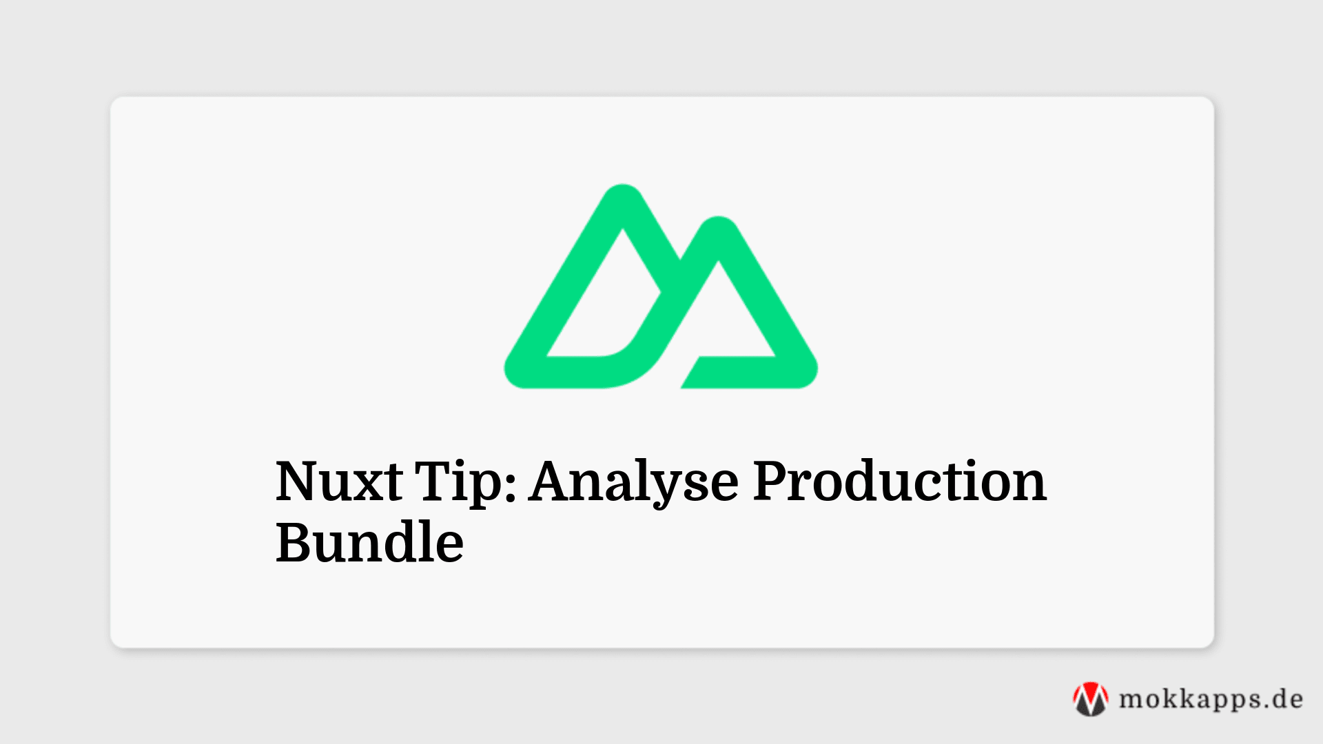 Nuxt Tip: Analyse Production Bundle Image