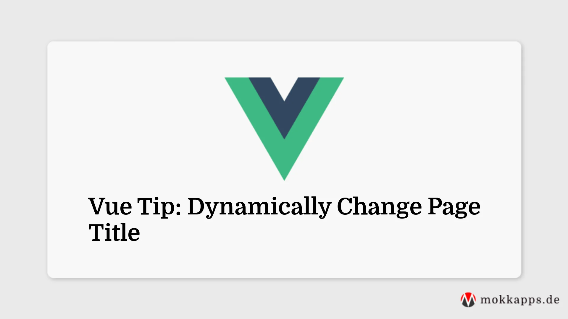 Vue Tip: Dynamically Change Page Title Image