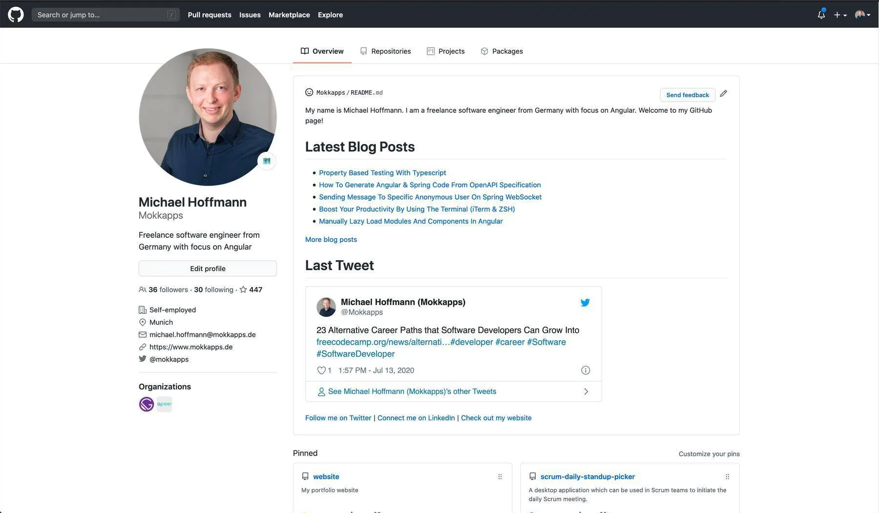 How I Built A Self-Updating README On My Github Profile Image