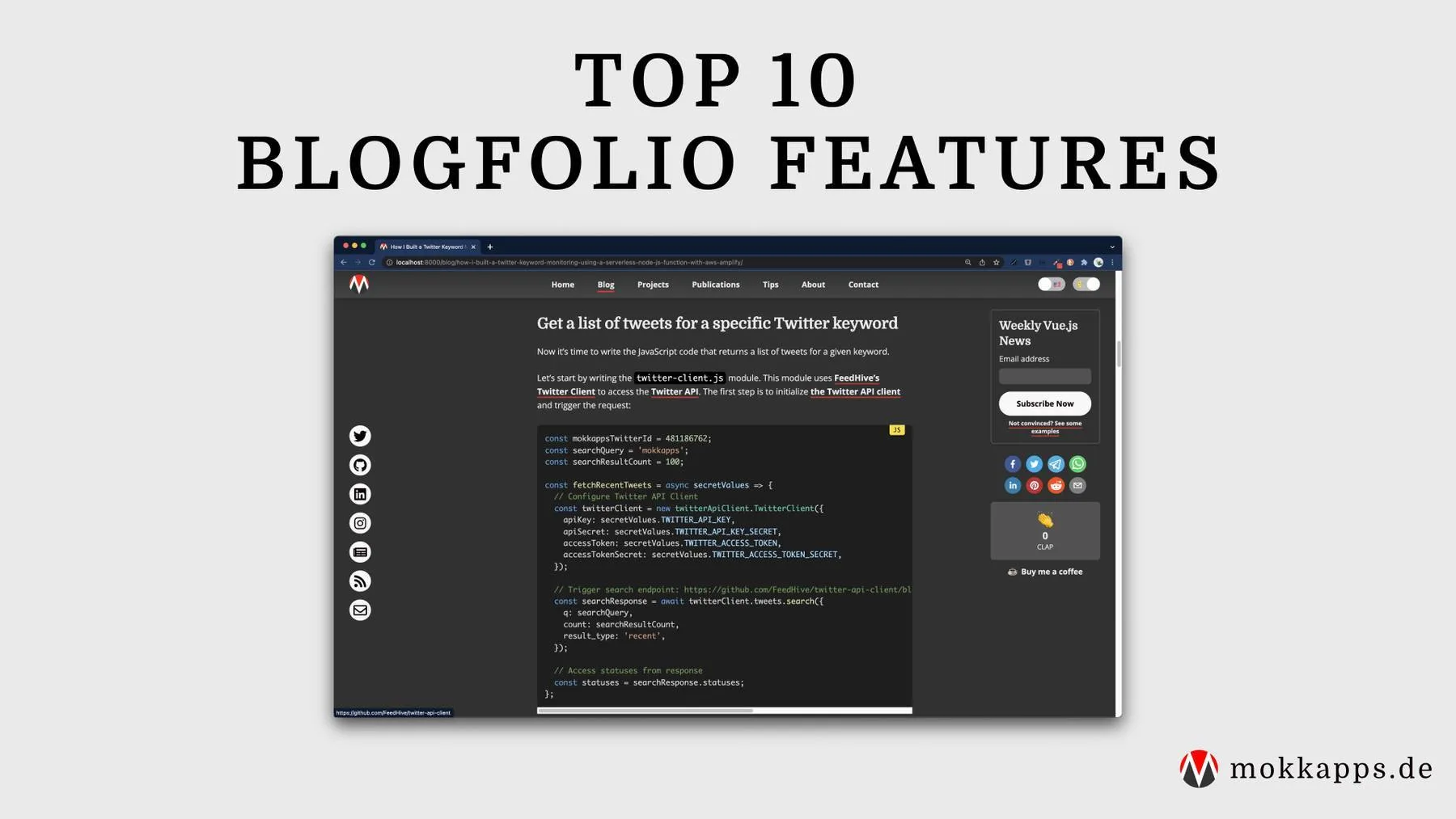 The 10 Favorite Features of My Developer Portfolio Website Image