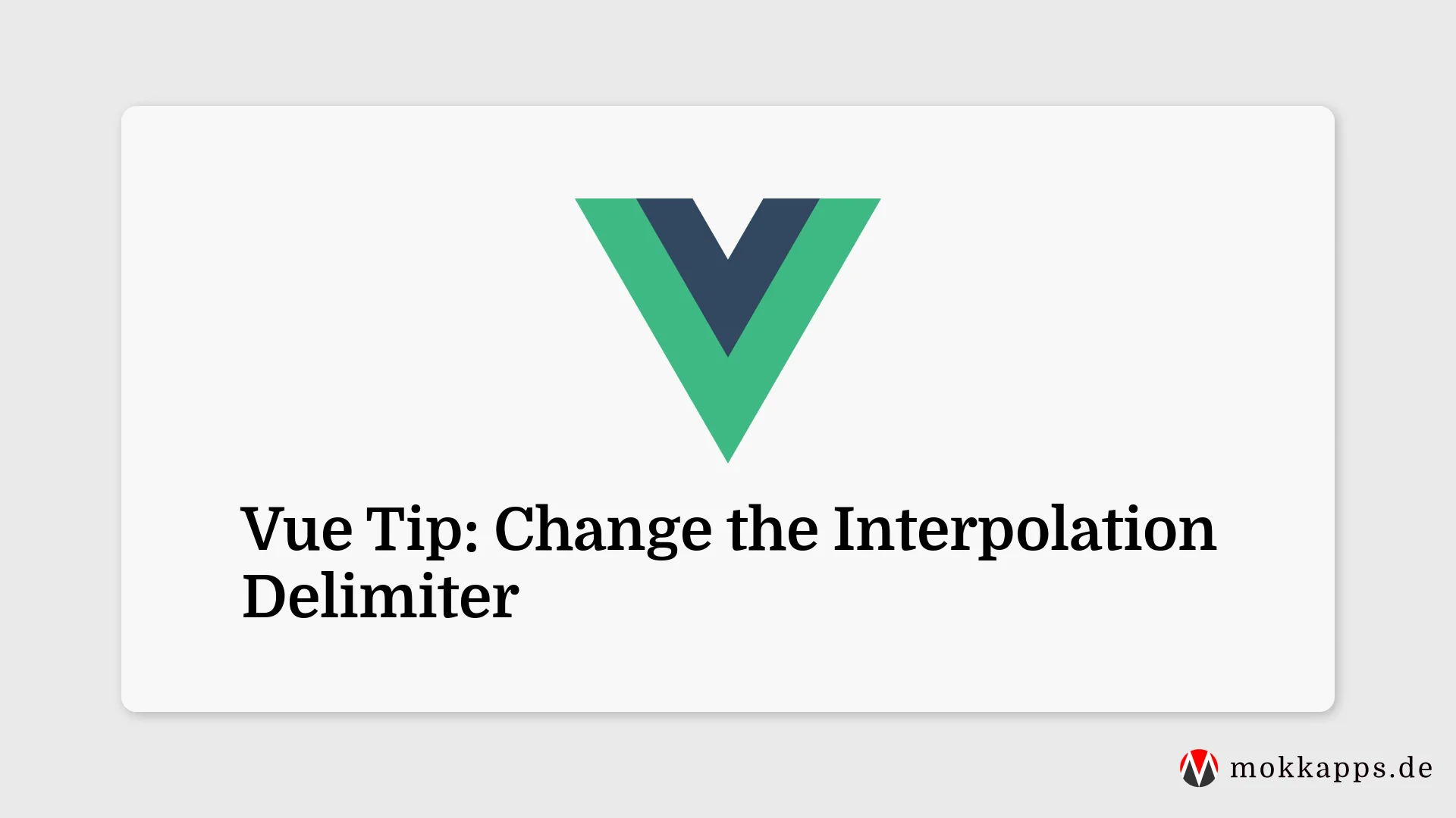 Change the Interpolation Delimiter Image