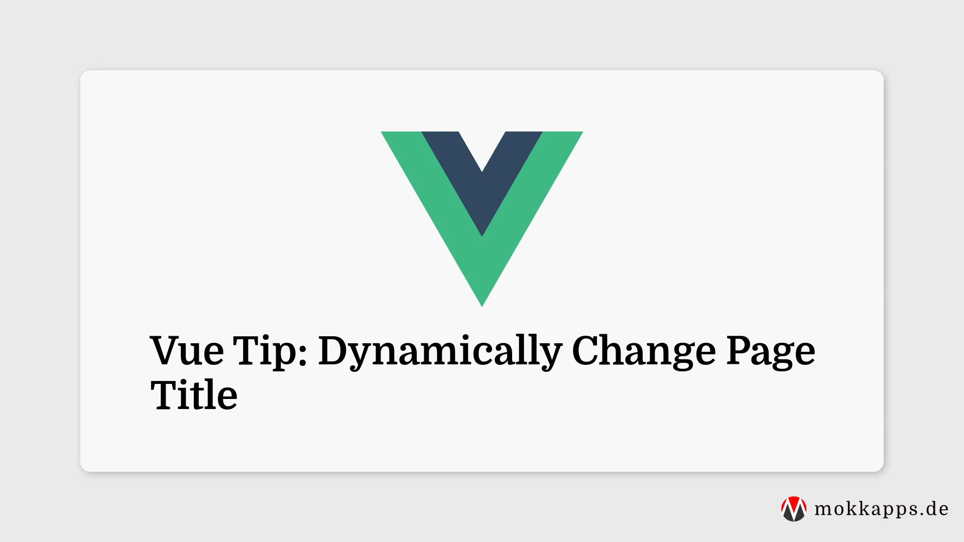 Vue Tip: Dynamically Change Page Title Image