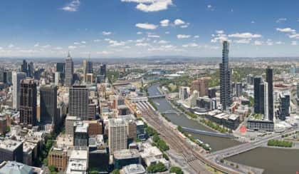 Melbourne CBD aerial reb