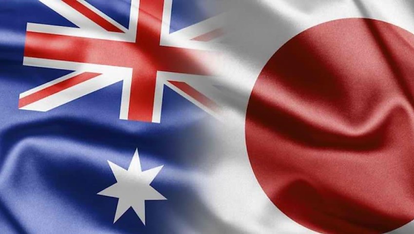 aus japan flag