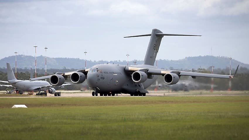 Aircraft repositioned amid RAAF Base Amberley flooding