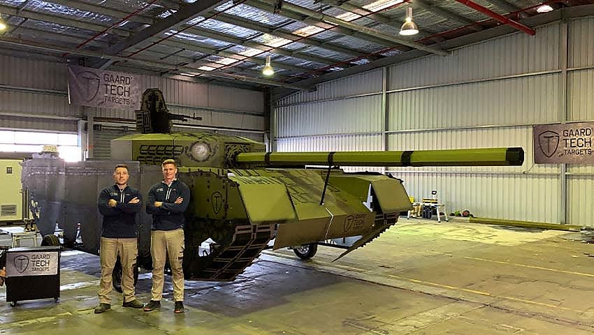 Aussie SME GaardTech reveals destroyable robotic tank target