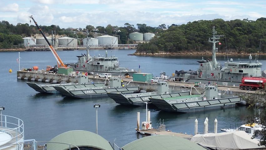 landing craft at hmas waterhen