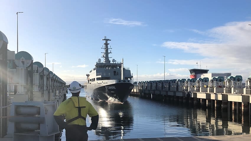 mv sycamore docking in osborne south