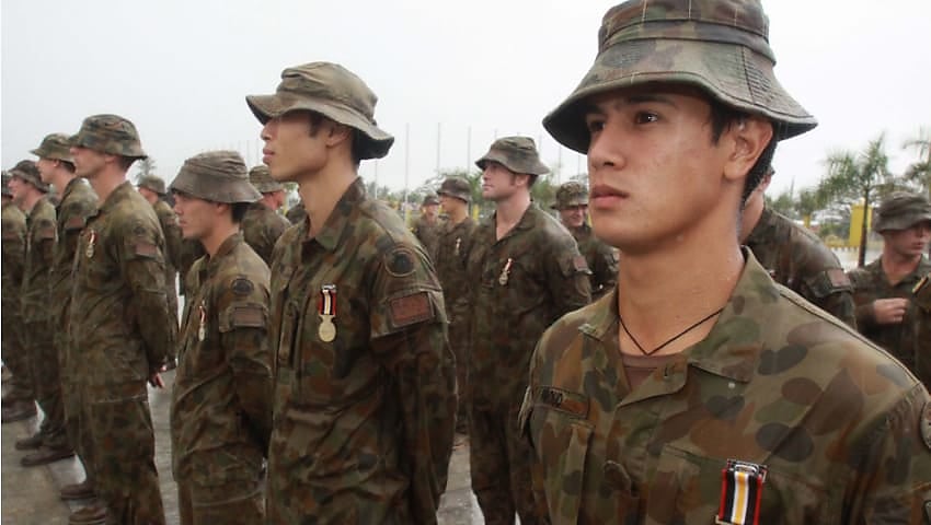 members of the international stabilisation force in east timor