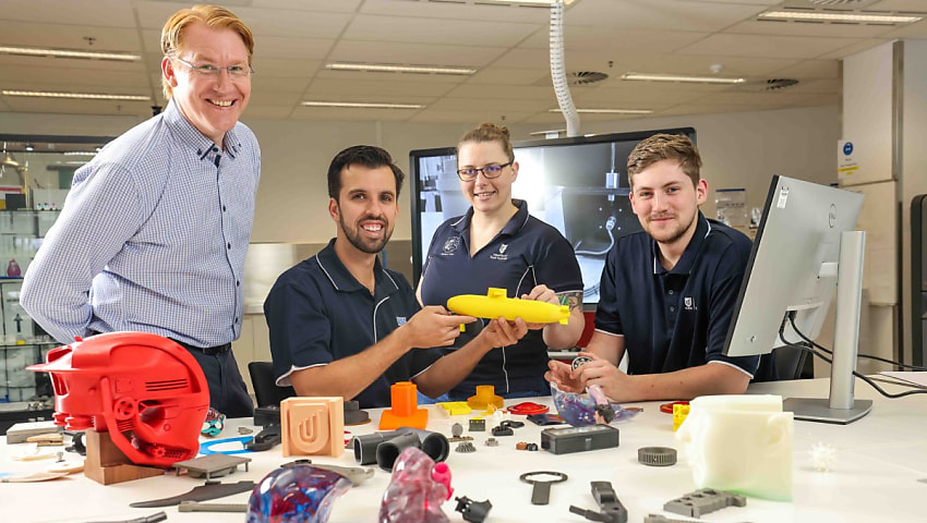 ASC, UniSA partner to upskill honours students in exoskeleton and heat exchanger technology