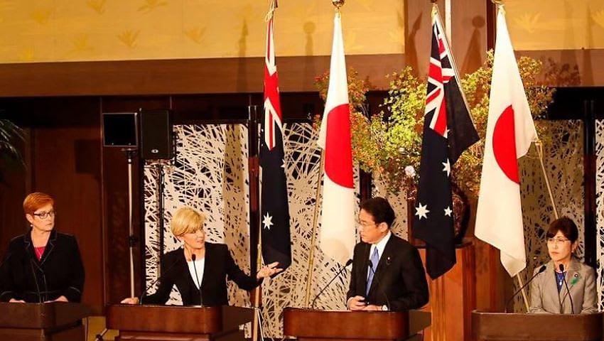 australian and japan meet amid global defence tensions