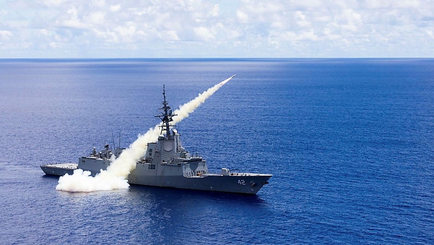 Destroyer, frigate test missile capability