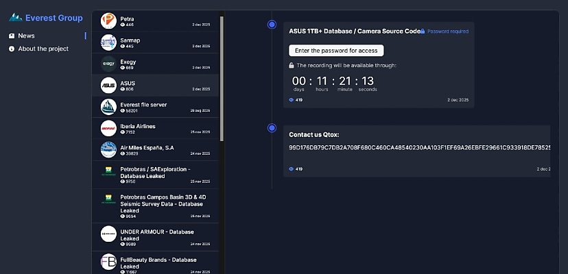 Everest ransomware claims breach of consumer tech giant ASUS