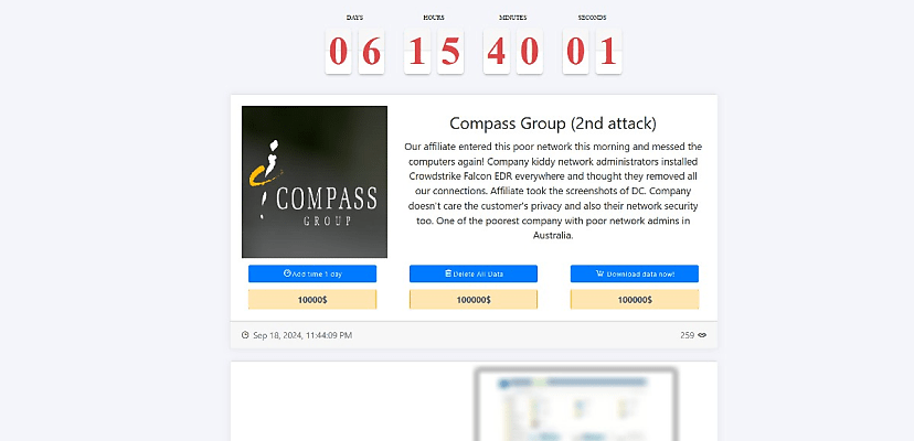 Exclusive: Australian Compass Group confirms second hack 