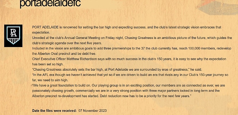 Cuba ransomware gang claims Port Adelaide FC hack