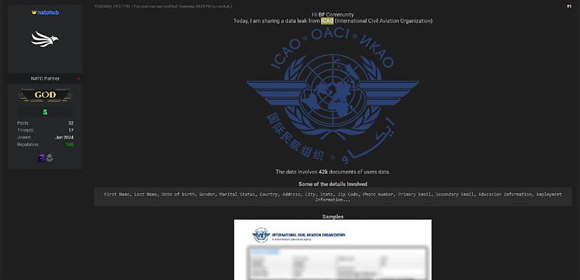 Exclusive: UN civil aviation agency confirms possible data breach