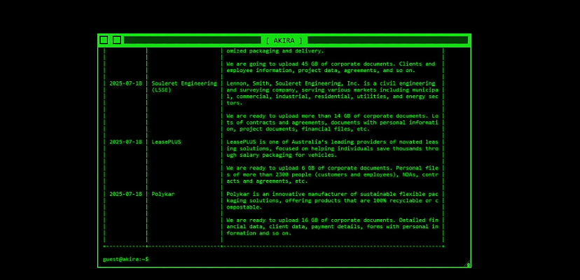 Exclusive: Akira claims successful hack of LeasePLUS