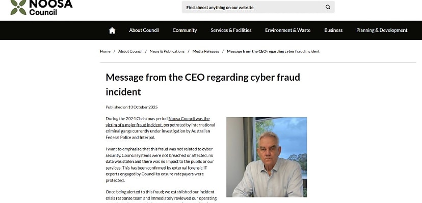 Noosa Council reveals social engineering attack that cost council millions