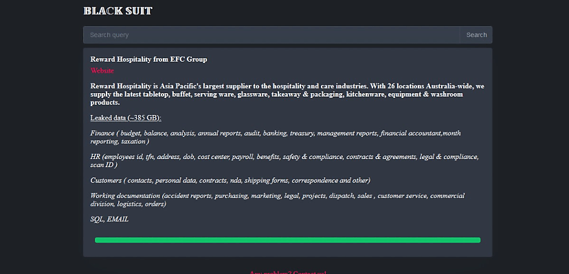 Exclusive: Customer and HR data potentially impacted in alleged BlackSuit attack on Reward Hospitality