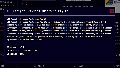Exclusive: ADT Freight Services listed as alleged victim by Sarcoma ransomware gang