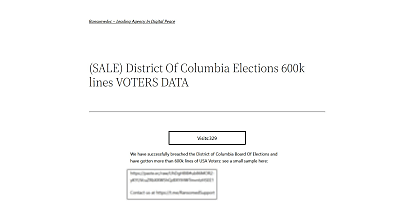 Ransomed.vc hacks US District of Columbia voting records, leaks 600,000 voters’ details