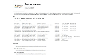 Exclusive: EMBARGO ransomware gang publishes Firstmac customer data