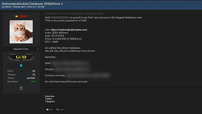 Nearly 3bn compromised in hack on US background-checking firm