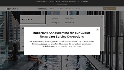 Australian TFE Hotels group admits cyber attack recovery an ongoing process