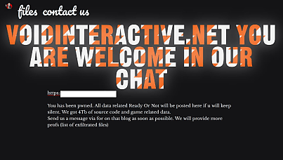 D#NUT ransomware gang claims Ready or Not dev Void Interactive as a victim