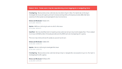 NZ-headquartered accounting firm Xero goes down globally