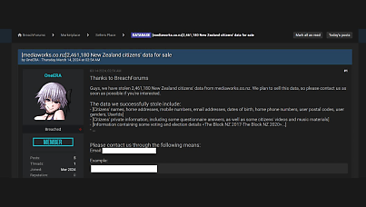MediaWorks suffers alleged data breach affecting 2.4m New Zealanders
