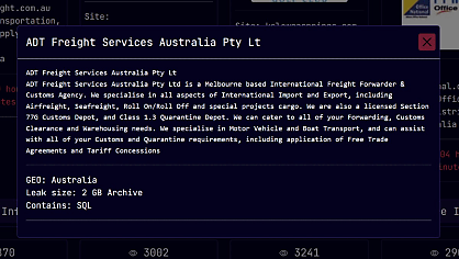 Exclusive: ADT Freight Services listed as alleged victim by Sarcoma ransomware gang