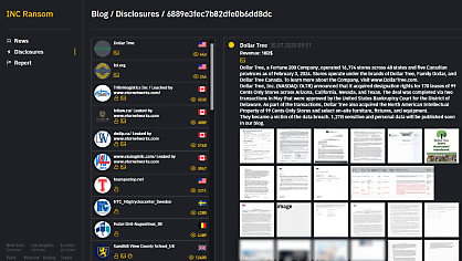 INC Ransom claims 1.2TB hack of US retail giant Dollar Tree 