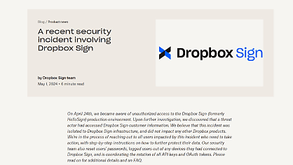 Dropbox data breach exposes all users of Dropbox Sign
