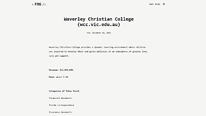 Exclusive: Waverley Christian College confirms cyber incident after ransomware gang claims attack