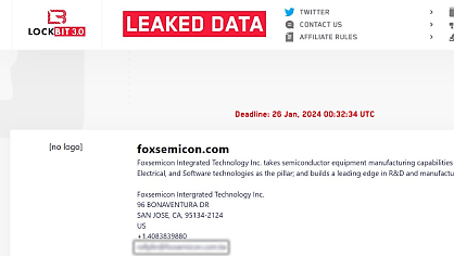 LockBit confirms Foxsemicon ransomware attack