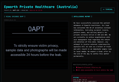Exclusive: Epworth Healthcare finds no evidence of data breach as hackers allege 920 gigabyte stolen in ransomware attack