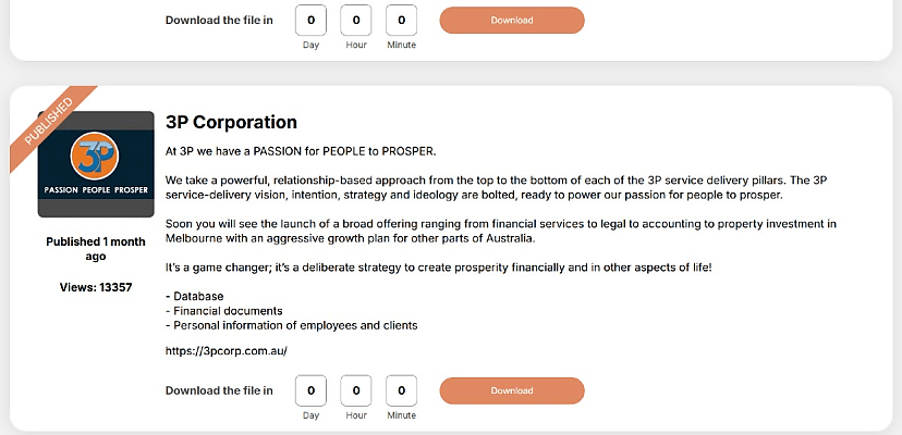Exclusive: Melbourne-based 3P Corporation breached by Space Bears ransomware