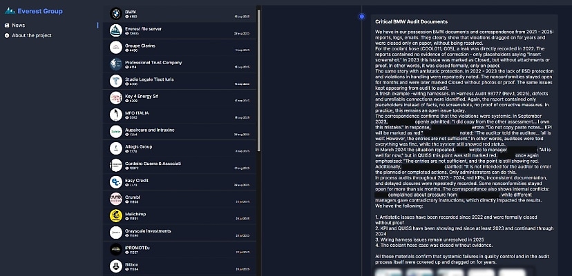 Exclusive: BMW confirms third-party cyber incident as hackers leak safety audits