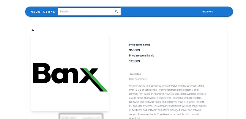 Exclusive: Meow ransomware gang claims hack of New Zealand IT support firm Banx