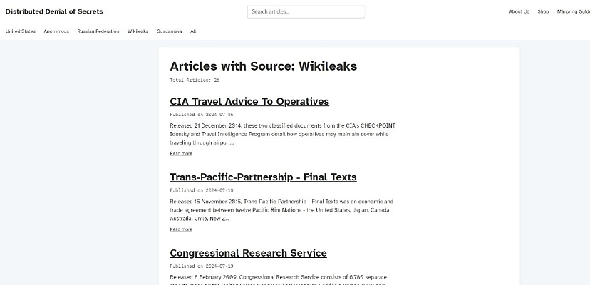 WikiLeaks data to remain live thanks to Distributed Denial of Secrets 