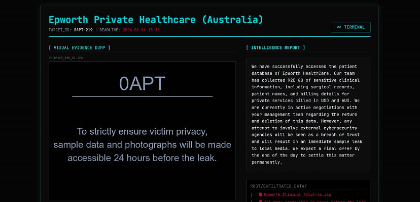 Exclusive: Epworth HealthCare finds no evidence of data breach as hackers allege 920GB stolen in ransomware attack