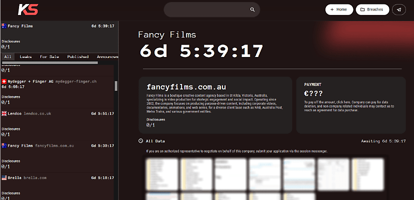Exclusive: Aussie creative agency Fancy Films hit by alleged Killsec hack